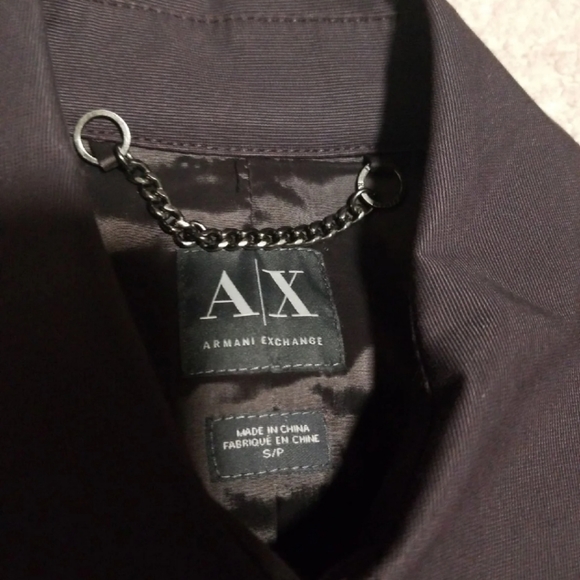 Armani Exchange A|X Half Leather Trench Coat - Picture 2 of 5